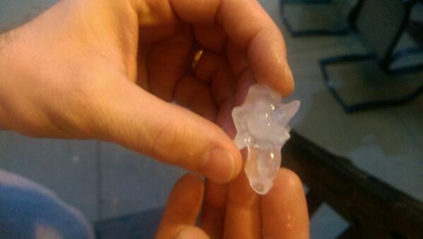 All is finally quiet in our little city of Medina ,mom said the hail looked like an angel *perhaps maybe it was* 😇