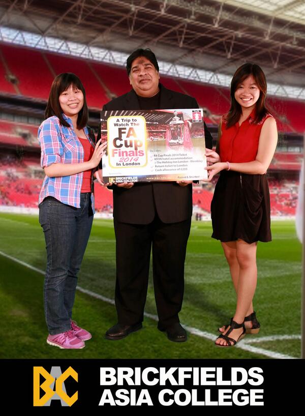 Congratulations to Tan Yien &amp; Lai Ann Xing who won a trip to watch the #FACup finals 2014 live in London #LuckyDraw