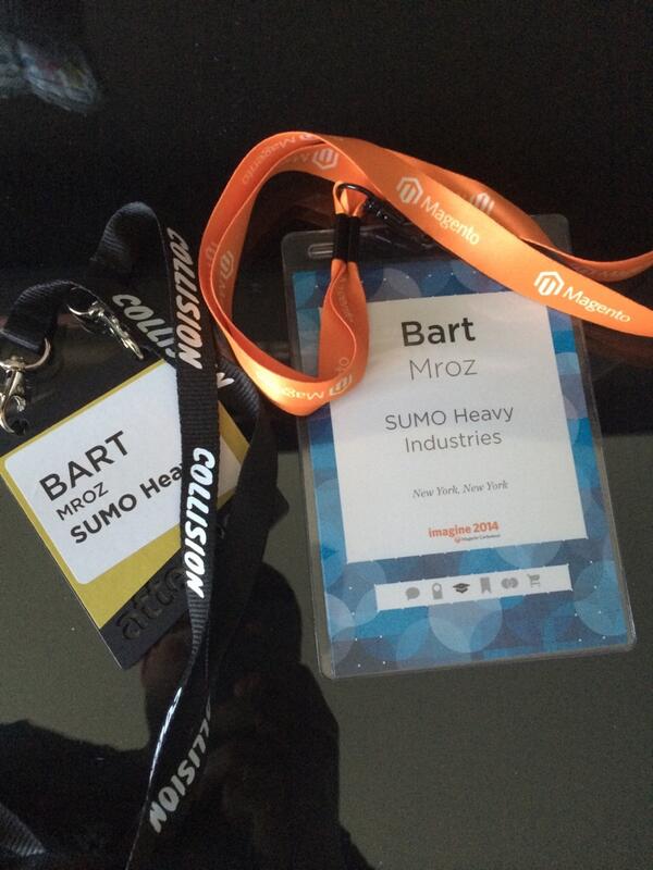 bartmroz: Two conferences at once. #collisionconf #MagentoImagine http://t.co/YmoCrbCKiL