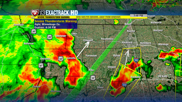 ERICSORENSEN's tweet photo. Large hail and heavy rain primary threats here. #Exactrack http://t.co/SGSaIsBaZg