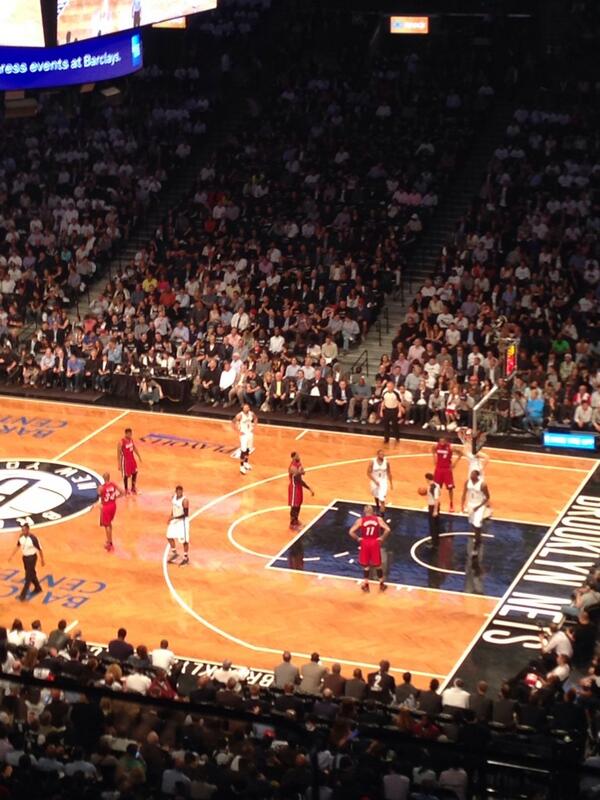 steketee's tweet image. Playoff basketball! #HEATvNETS #HeatvsNets #basketballinBrooklon