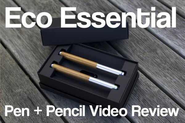 Just posted a review of the Eco Essential pen and pencil set, along with a video review! wp.me/p2wPNL-454