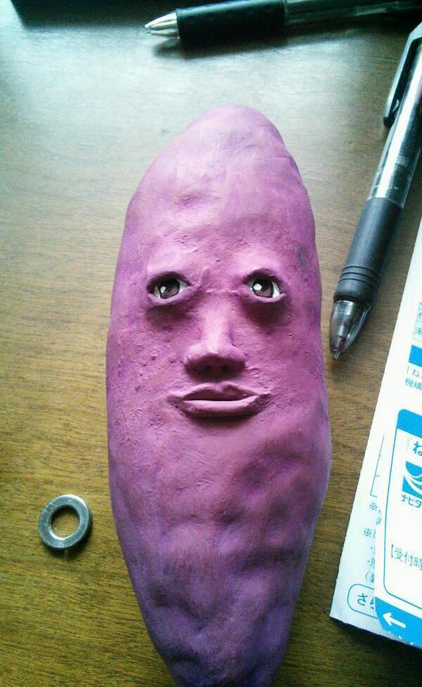 美術で作ったサツマイモの顔が…リアル過ぎる！