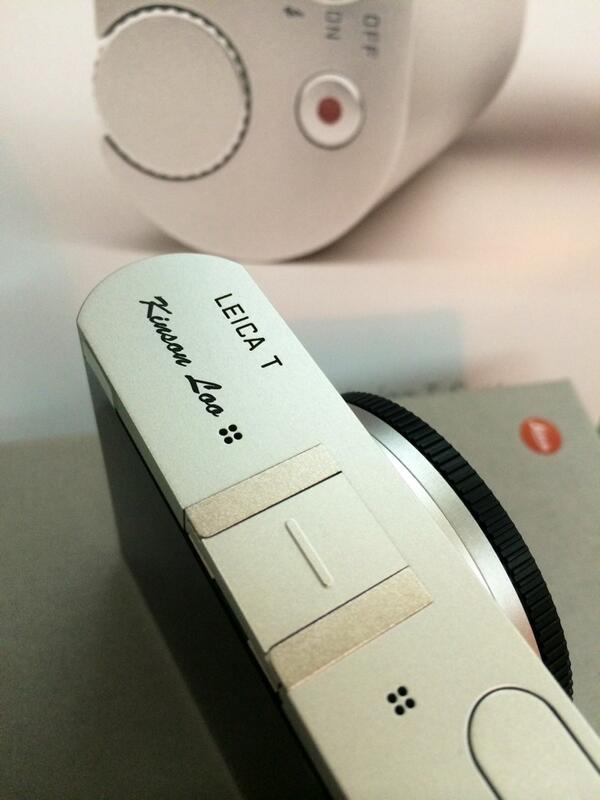 kinsonloo's tweet image. Probably the world's first Leica T with the user's name on it.