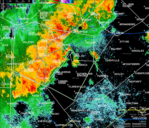 NWSSanAntonio's tweet photo. 11:22 pm - New Urban and Small Stream Flood Adv. for Bexar, Comal, Guadalupe, Wilson Co. till 1:30am. http://t.co/CMHBxZlaK9