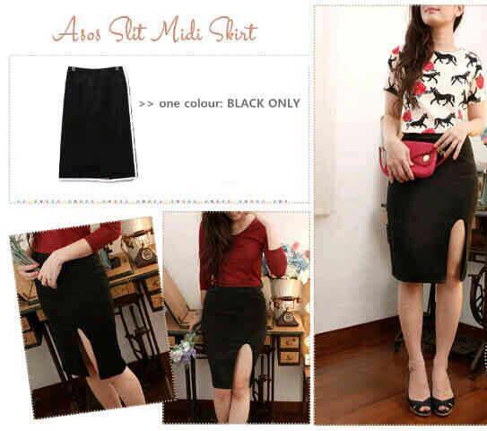 naveshoppa's tweet photo. asos slit midi skirt, bahan soft wedges, fit to L, LP66-88 P68 @58 @apaajaIKLAN @iklanterbaru @IklanTerUpdate http://t.co/nnobNwUQ2k