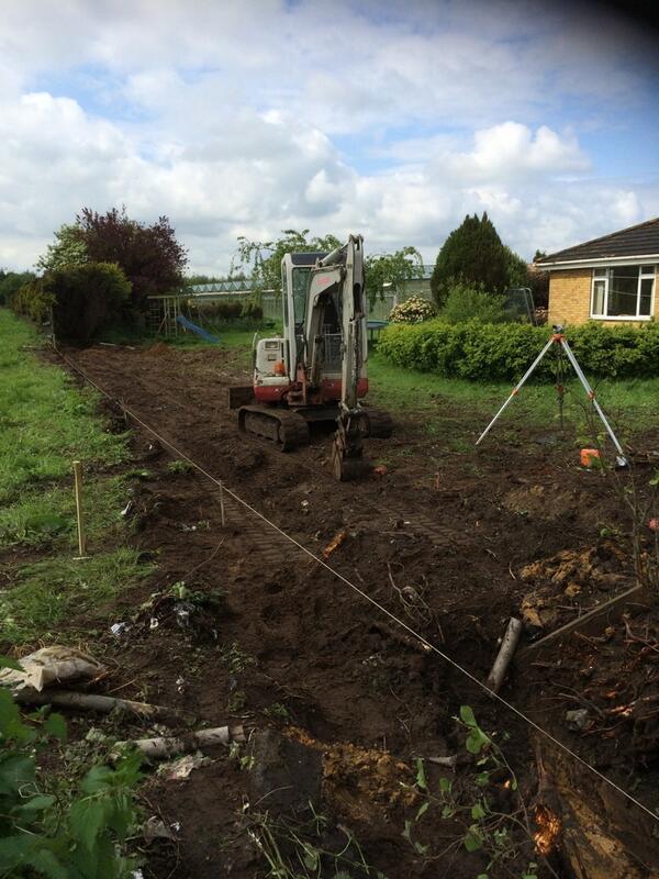 wgarchitects's tweet photo. Getting set-out today for new boundary wall in East Yorkshire... http://t.co/Em03bBr0EU