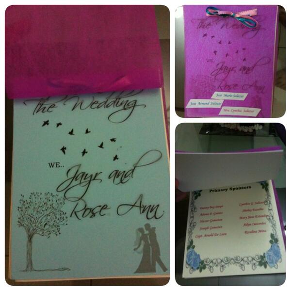 mgsalazar07's tweet image. Wedding planner lang ang peg ko! LOL. 😜 Hahaha! #wedding #invitation #finishproduct