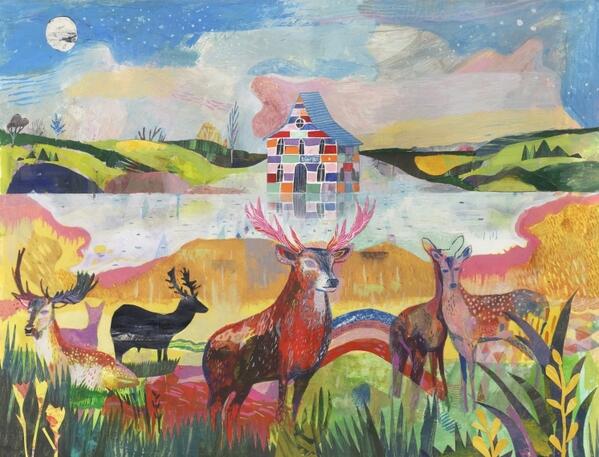 chrishaganart's tweet image. N e W w O r K ! folksy.com/items/6133381-… #btnetsy #deer ##Brighton #Folksy #illustration