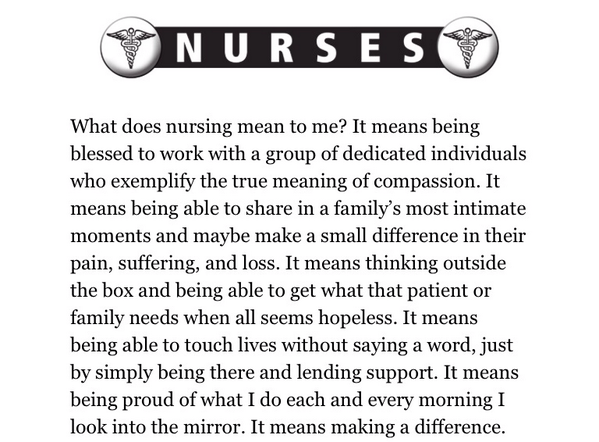 What Nursing Means to Me