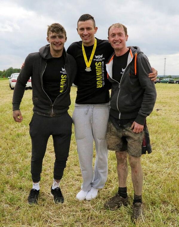 PaceHealthClub's tweet photo. Well done to James Bosher, Paul Burt and Tom Kemp for completing Nuclear Races 12KM Obstacle Course on Sunday. http://t.co/JGE32XLp8g