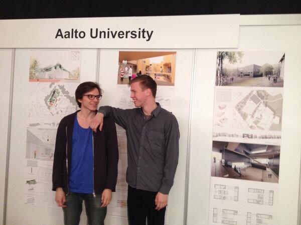 psanaksenaho's tweet photo. Aallon arkkitehtiopiskelijat suunnittelivat siirrettäviä kouluja Espooseen. Työt esillä Hampurin Schulbau-messuilla. http://t.co/0iV1jeJ7qK