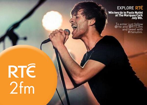 NEW COMP! Fancy a bit of Paolo Nutini? Win 2 tix just by following <a href="/rte/">RTÉ</a> &amp; @rte2fm &amp; tweeting #rtenutini ... easy!