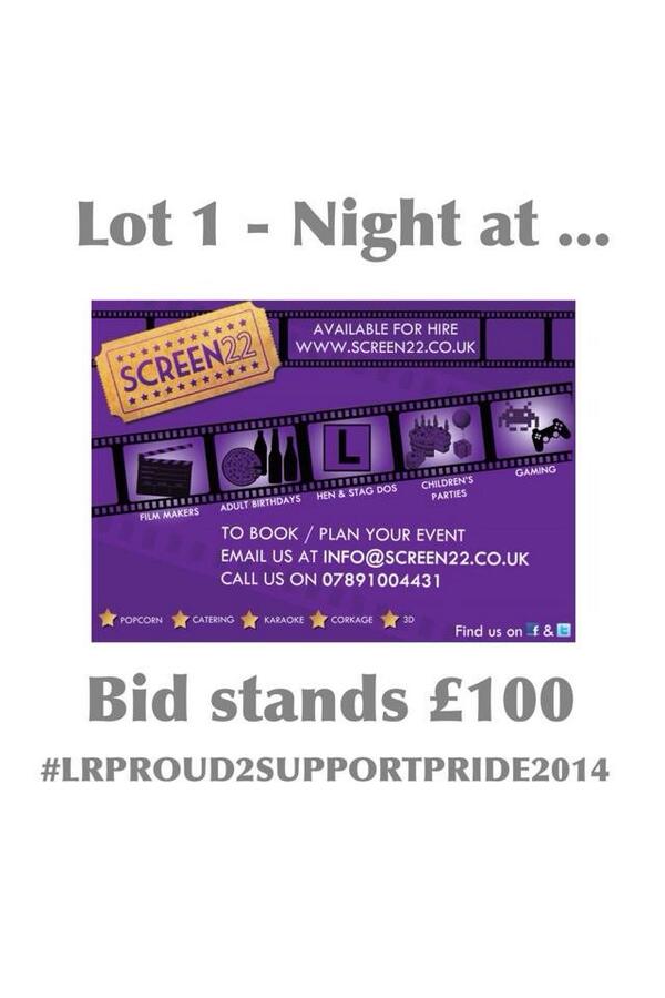 The auction is still live and taking bids. #LRPROUD2SUPPORTPRIDE2014