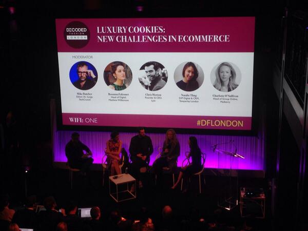 BFC's tweet photo. #DFLondon kicks off in style as panel discuss new challenges in ecommerce @Rosanna @chrismorton @nataliethng http://t.co/mkIiLedHfI