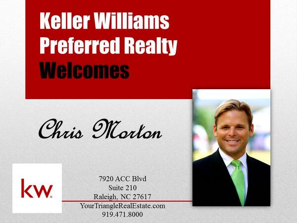 KWTriangle's tweet image. We are pleased to welcome a new agent to our team. Welcome Chris Morton @CMortonRealtor