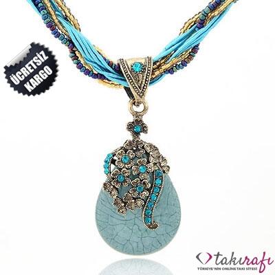 #Lüks Bohem Retro #Kolye, #şık lığınızı tamamlayacağınız bir #aksesuar.
goo.gl/IIjj6X
#takı #bijuteri #mavi