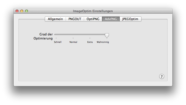 goellner's tweet image. Grad der Optimierung: Wahnsinnig! #imageoptim
