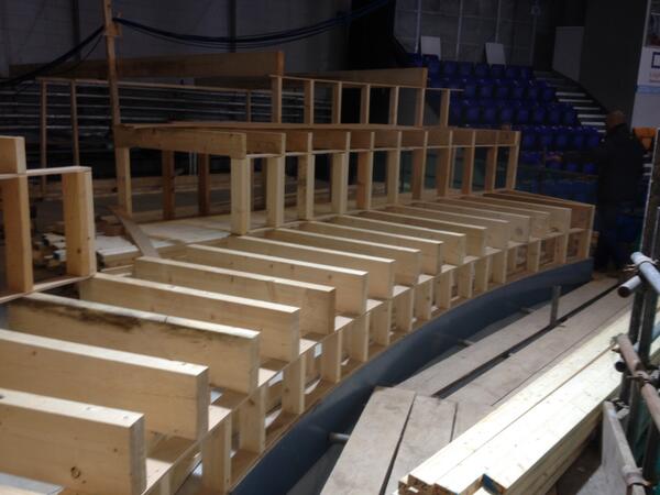 covblazehockey's tweet image. The new three tier arena seating in the @Crowngatebuild Skylounge being constructed.
#greatprogress