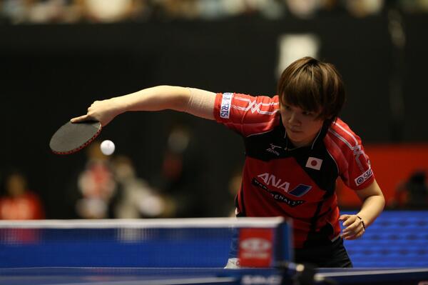 #JA全農 #世界卓球 #TTokyo2014 まさに「チームワーク」で戦った #卓球NIPPON #日本代表 女子チーム。写真は石垣優香選手。facebook.com/JapanTable2014