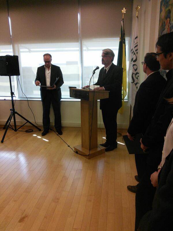 IECS Director Peter Leavitt speaking at the opening of the Institute