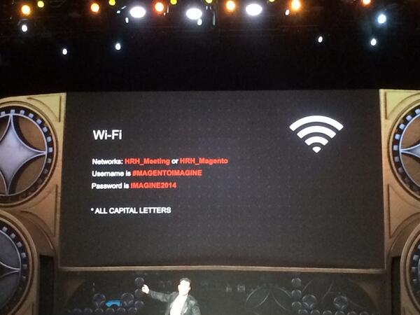 slkra: . @kalenjordan #MagentoImagine wi fi http://t.co/1r0s1n5lJ8