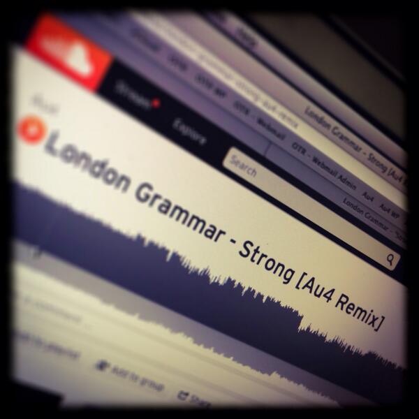 _Au4's tweet photo. Listen to Au4's remix of the @londongrammar track "Strong". Enjoy.
http://t.co/JrXr5csxEI http://t.co/4oZpdpMYKh