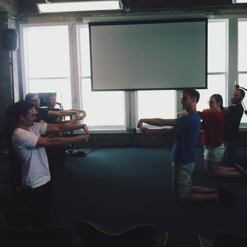 HRhealth's tweet photo. A little conditioning stretch post ab workout with the @HackReactor students + staff! #abweek #dailygains http://t.co/tjY2bu0Qnc