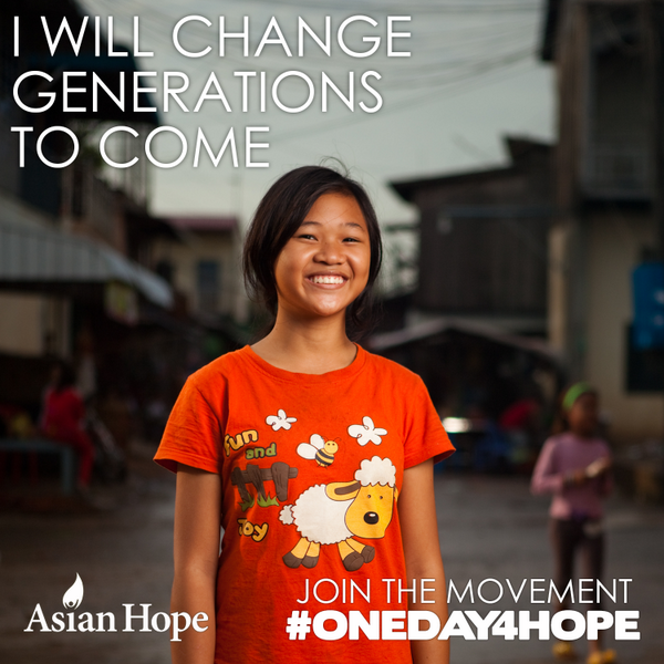asianhopeKh's tweet photo. 1 Day until #ONEDAY4HOPE  Help be part of changing generations to come!  #ONEDAY4HOPE  RETWEET=$1 Donated http://t.co/3UVvUrNN50