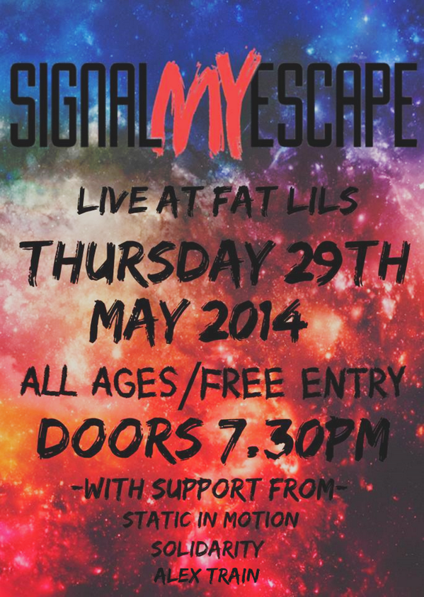 SignalMyEscape's tweet photo. WE MAY OR MAY NOT BE PLAYING  NEW SONGS = WE ARE http://t.co/faEpKRDqVV