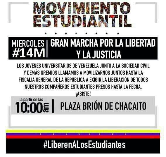 protestasgg's tweet photo. Mañana marcharemos junto a nuestros gloriosos estudiantes! http://t.co/QKpKtcRw89