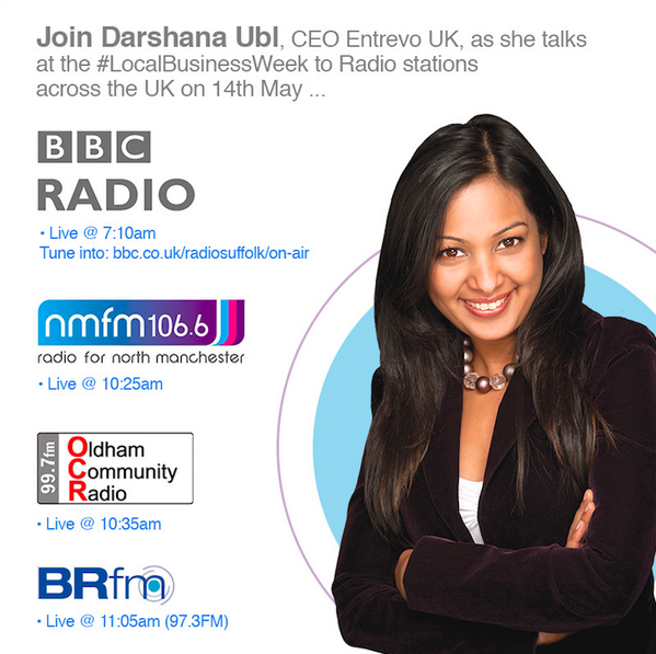 DarshanaUbl's tweet photo. Tune into #BBCradio and other stations as I talk about small businesses in the UK #LocalBusinessWeek#KPIday http://t.co/3Hp51FXCaz