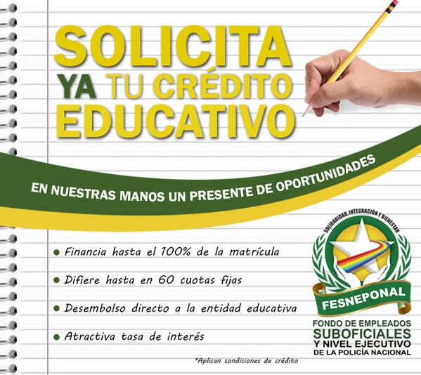 FESNEPONAL's tweet photo. Solicita ya tu crédito educativo con @FESNEPONAL http://t.co/YX877SmM3g
