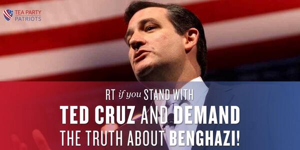 TPPatriots's tweet image. Senator Ted Cruz is demanding answers from Obama on Benghazi. We stand with Ted Cruz – we want the truth!