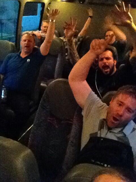 mlinde's tweet image. Last bus home from the #netappteched party #teched2014 @jenniferjedgell
