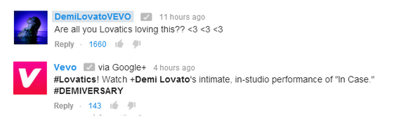 demetriaaalove's tweet photo. Demi Lovato and Vevo commented on "Demi Lovato - In Case (In Studio)". https://t.co/DswQjbFJIQ http://t.co/xvHu6G1EAc