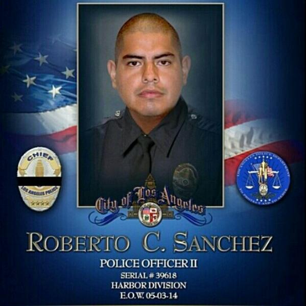 LAPDHQ's tweet photo. #LAPD News: Funeral Services &amp; Interment for #fallen Officer Roberto Sanchez - tmrw/ Wed, 5-14 at 9am. #RIP #EOW http://t.co/GMKEck3GZ2