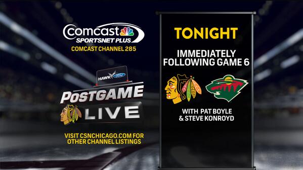 CHSN__'s tweet photo. #Blackhawks are moving on. Flip it to CSN+ to catch Hawks PGL. Check channel location here: http://t.co/S8Y6oCKgjs http://t.co/vbVVUqQjiS
