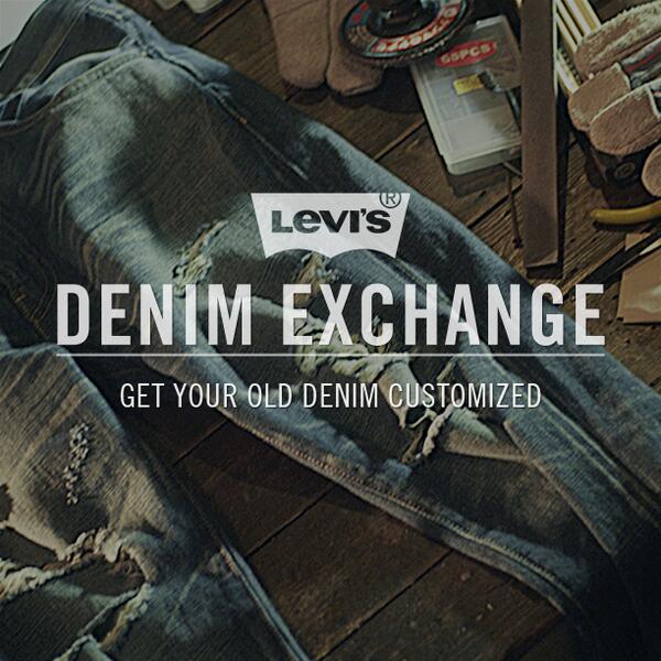 Levis_kor's tweet photo. 옷장 속 오래된 데님. 6월 15일까지 전국 #리바이스 매장에서는 아티스트의 손길을 거쳐 #패치, #디스트로이, #리폼 세 가지 #커스터마이즈 서비스가 진행 중! http://t.co/LyVMWmdIhB