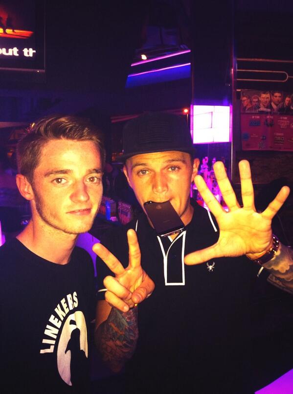 Ashley_Jbrown's tweet photo. @_golazzo .... Just another night out in Tenerife lol me and Kieran tripps !! 7 balled him at pool and took 20€ http://t.co/fEGscJxdHX