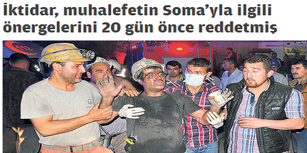 BAŞIMIZ SAĞOLSUN,2013'te Soma'da 5000 kaza yaşanmasına rağmen Önergeyi "Eften Püften"bulanlar ve reddedenler UTANSIN