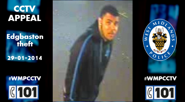 WMPolice's tweet photo. Help us find this man after number plates were stolen from a Peugeot car in #Edgbaston Pls RT #WMPCCTV http://t.co/5BvFVHmJcc