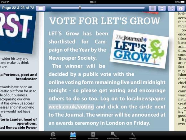 BrianTheQT's tweet image. 5000 votes cast so far. Let&apos;s get Let&apos;s Grow to No.1 #localnewspaperweek/voting Deadline is midnight