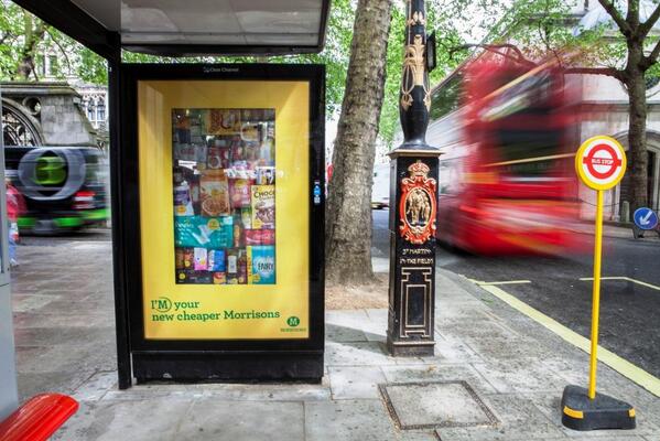 MT @clearchanneluk: We love <a href="/Morrisons/">Morrisons</a> creative use of Adshel displaying real items that can be bought at stores #OOH