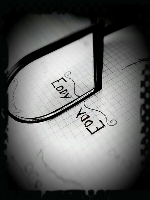 Edipsilon's tweet image. Adoro scrivere al contrario una parola e poi vederla scritta normale dallo specchietto ... è bellissimo !!! ♡_♡