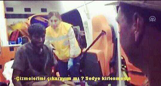 O çizme ile sedye kirlenmez.. Bu ülkedeki en temiz şey senin çizmelerin!.. #Soma #İsKazasıDeğilCinayet