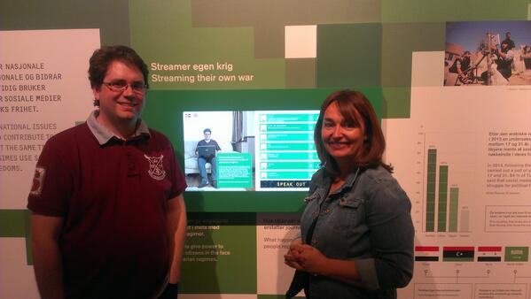 End of the #BeDemocracy exhibition at the Nobel Peace Centre I was a small part of