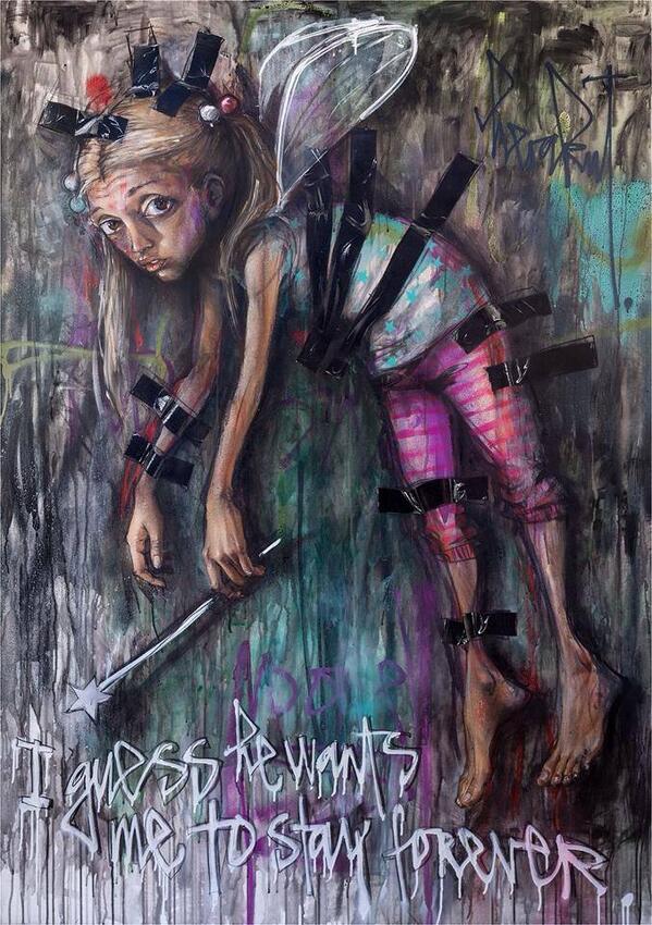 Awesome work from <a href="/Herakut/">Herakut</a> .  #herakut #stickaround #younglove #incandescentartists
