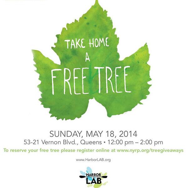 tfcornerstone's tweet photo. #HarborLAB & @NYRP will be giving away #trees Sunday, during @LICArtsOpen. Reserve yours at {http://t.co/h31zGd0Guy} http://t.co/TgYUmGJFLB