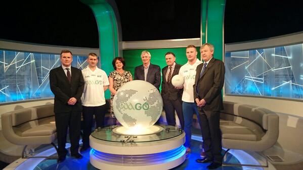 officialgaa's tweet photo. All set to go here shortly at the launch of @gaago in RTÉ studios http://t.co/9KJ5x6XRcl